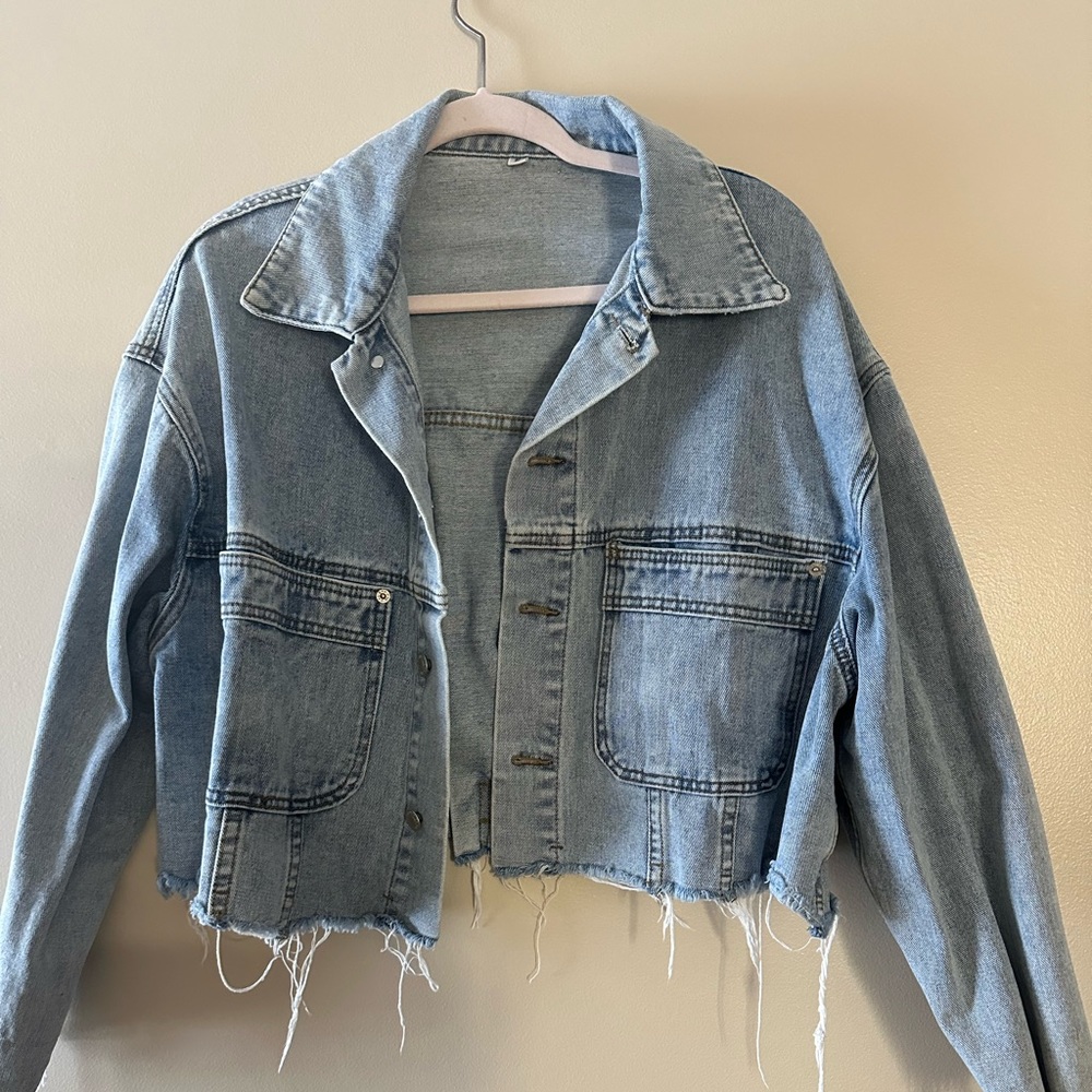 Oversized cropped jacket